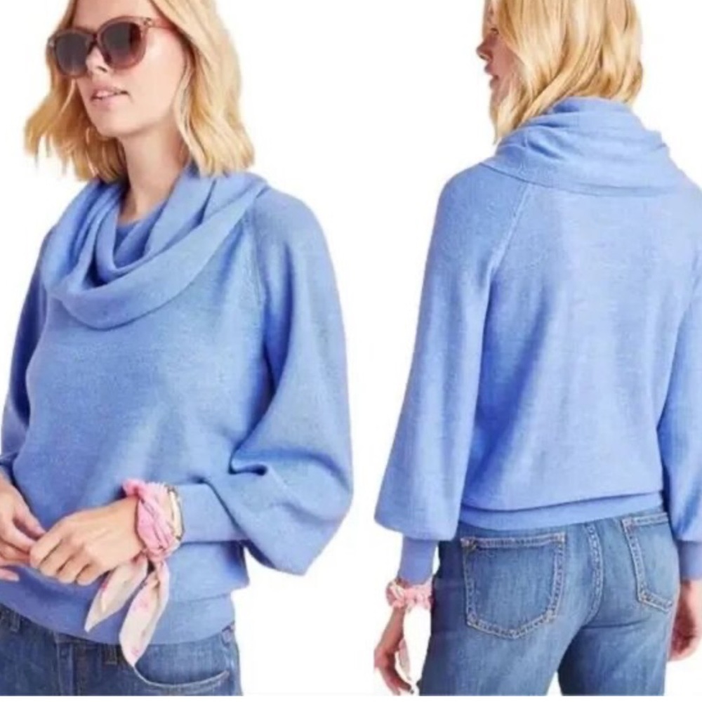Merino wool cowl neck Sweater; size S